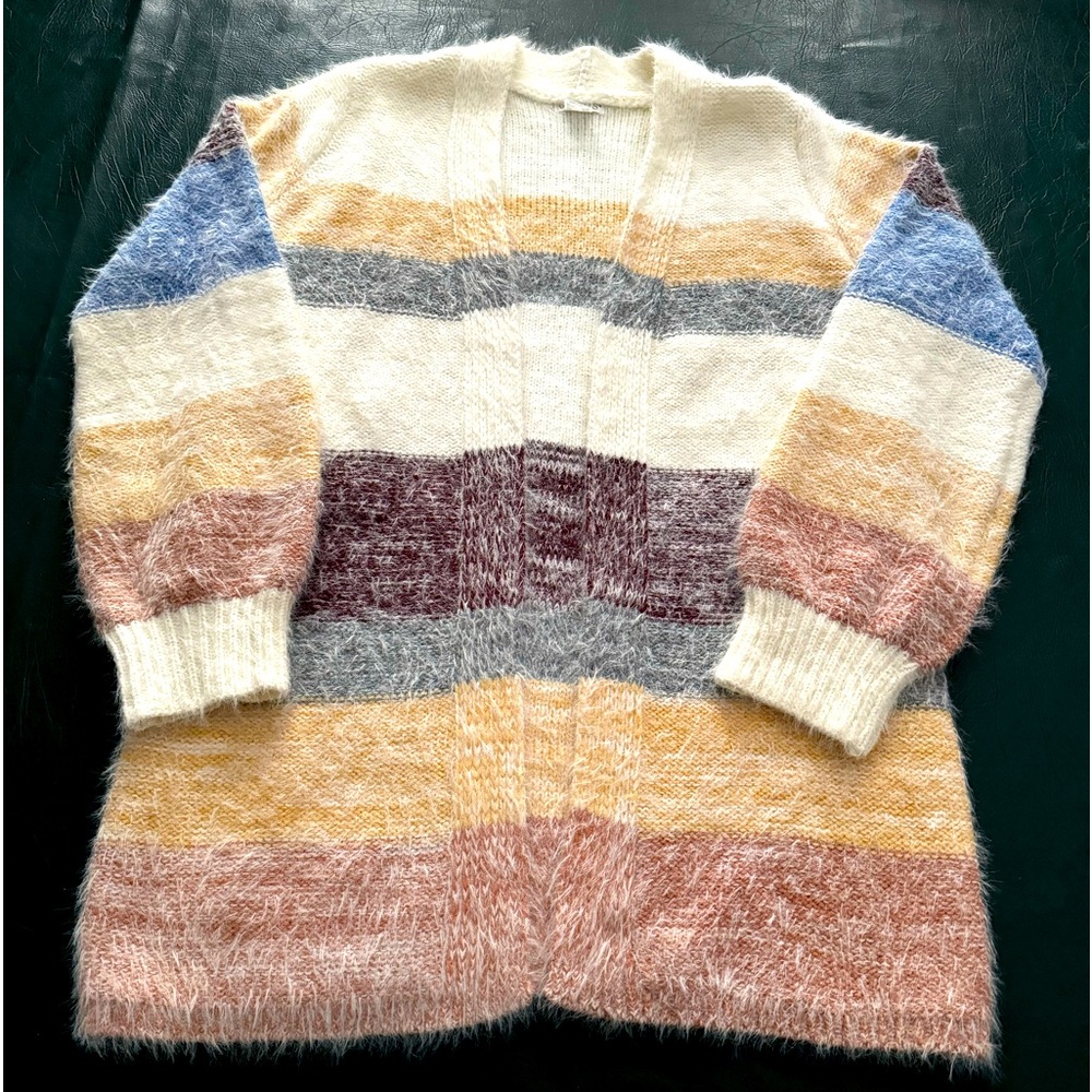Super soft and cozy long striped sweater